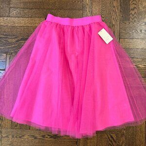 Hot Pink Tulle Midi A-Line Skirt - A New Day - Size S (NWT)